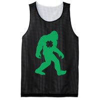 St Patricks Day Lucky Shamrock Clover Big Foot Sasquatch Yeti Mesh Reversible Basketball Jersey Tank