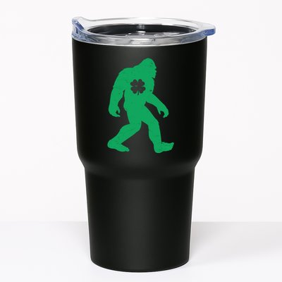 St Patricks Day Lucky Shamrock Clover Big Foot Sasquatch Yeti Tumbler