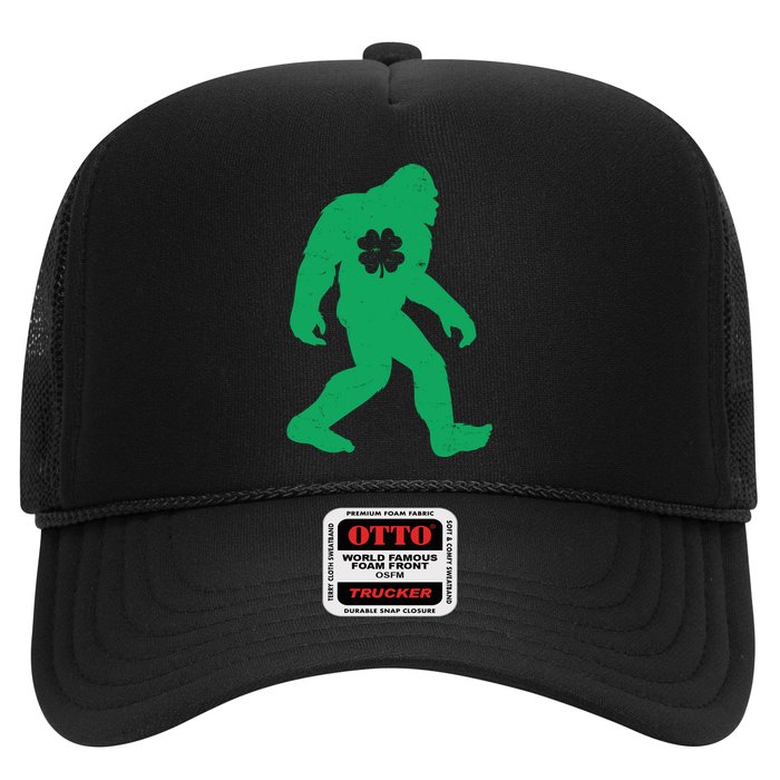 St Patricks Day Lucky Shamrock Clover Big Foot Sasquatch Yeti Trucker Hat