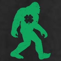 St Patricks Day Lucky Shamrock Clover Big Foot Sasquatch Yeti Trucker Hat