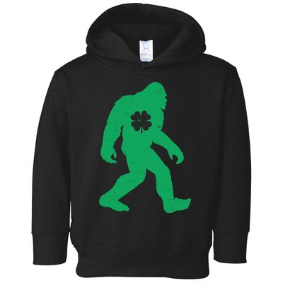 St Patricks Day Lucky Shamrock Clover Big Foot Sasquatch Yeti Toddler Hoodie