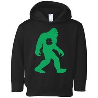 St Patricks Day Lucky Shamrock Clover Big Foot Sasquatch Yeti Toddler Hoodie