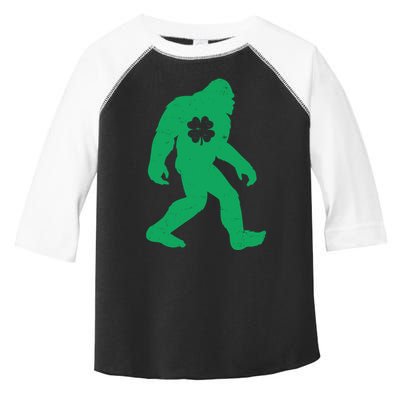 St Patricks Day Lucky Shamrock Clover Big Foot Sasquatch Yeti Toddler Fine Jersey T-Shirt