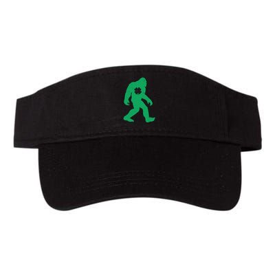 St Patricks Day Lucky Shamrock Clover Big Foot Sasquatch Yeti Valucap Bio-Washed Visor