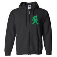 St Patricks Day Lucky Shamrock Clover Big Foot Sasquatch Yeti Full Zip Hoodie