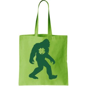 St Patricks Day Lucky Shamrock Clover Big Foot Sasquatch Yeti Tote Bag