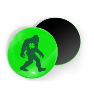 St Patricks Day Lucky Shamrock Clover Big Foot Sasquatch Yeti Magnet