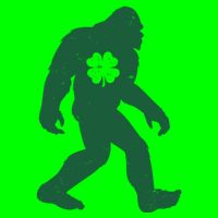 St Patricks Day Lucky Shamrock Clover Big Foot Sasquatch Yeti Poster