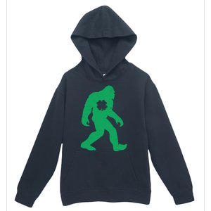 St Patricks Day Lucky Shamrock Clover Big Foot Sasquatch Yeti Urban Pullover Hoodie