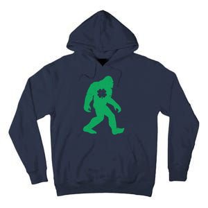 St Patricks Day Lucky Shamrock Clover Big Foot Sasquatch Yeti Tall Hoodie