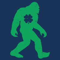 St Patricks Day Lucky Shamrock Clover Big Foot Sasquatch Yeti Infant Baby Jersey Bodysuit