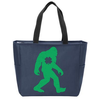 St Patricks Day Lucky Shamrock Clover Big Foot Sasquatch Yeti Zip Tote Bag