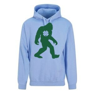 St Patricks Day Lucky Shamrock Clover Big Foot Sasquatch Yeti Unisex Surf Hoodie