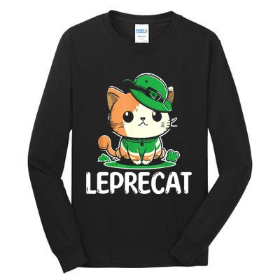 St Patricks Day Parade Leprecat Funny Irish Cat Tall Long Sleeve T-Shirt