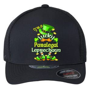 St Patrick's Day Paralegal Costume I'm A Lucky Leprechaun Gift Flexfit Unipanel Trucker Cap