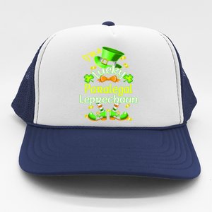 St Patrick's Day Paralegal Costume I'm A Lucky Leprechaun Gift Trucker Hat