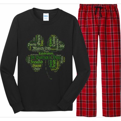 Saint Patrick's Day March 17 Pot Of Gold, Party Shenanigans Long Sleeve Pajama Set