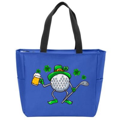 St Patricks Day Golf Golfing Irish Golfer Beer Humor Dad Cute Gift Zip Tote Bag