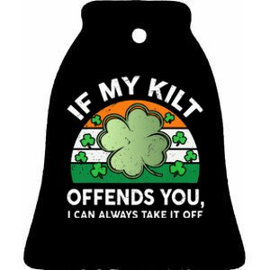 St Patricks Day Kilt Offend You Ceramic Bell Ornament