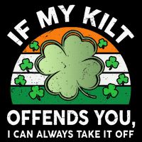 St Patricks Day Kilt Offend You Toddler Sweatshirt