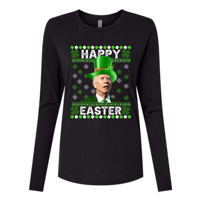 St Patricks Day Funny Joe Happy Easter Leprechaun Biden Gift Womens Cotton Relaxed Long Sleeve T-Shirt