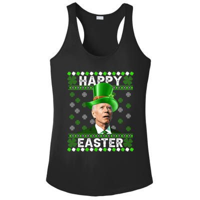 St Patricks Day Funny Joe Happy Easter Leprechaun Biden Gift Ladies PosiCharge Competitor Racerback Tank