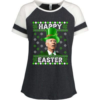 St Patricks Day Funny Joe Happy Easter Leprechaun Biden Gift Enza Ladies Jersey Colorblock Tee