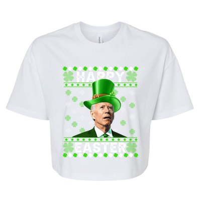 St Patricks Day Funny Joe Happy Easter Leprechaun Biden Gift Bella+Canvas Jersey Crop Tee