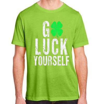 Saint Patrick's Day Good Luck Yourself Green Clover Adult ChromaSoft Performance T-Shirt