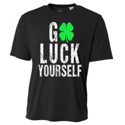 Saint Patrick's Day Good Luck Yourself Green Clover Cooling Performance Crew T-Shirt