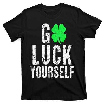 Saint Patrick's Day Good Luck Yourself Green Clover T-Shirt