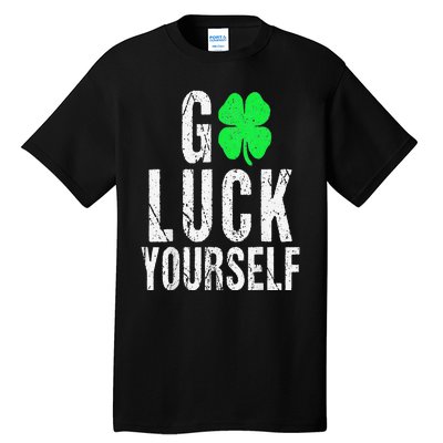 Saint Patrick's Day Good Luck Yourself Green Clover Tall T-Shirt