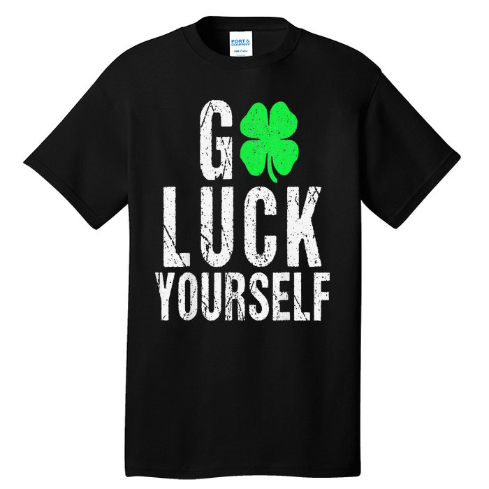 Saint Patrick's Day Good Luck Yourself Green Clover Tall T-Shirt