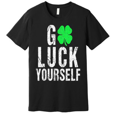 Saint Patrick's Day Good Luck Yourself Green Clover Premium T-Shirt