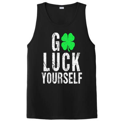 Saint Patrick's Day Good Luck Yourself Green Clover PosiCharge Competitor Tank