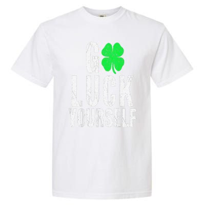 Saint Patrick's Day Good Luck Yourself Green Clover Garment-Dyed Heavyweight T-Shirt