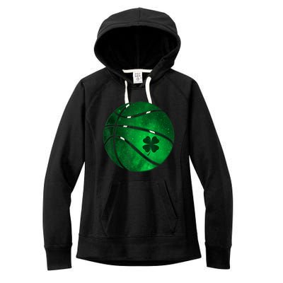 St Patricks Day Shirts Basketball Shamrock Lucky Clover Irish Women's Fleece Hoodie