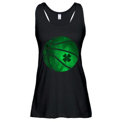 St Patricks Day Shirts Basketball Shamrock Lucky Clover Irish Ladies Essential Flowy Tank