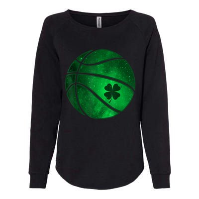 St Patricks Day Shirts Basketball Shamrock Lucky Clover Irish Womens California Wash Sweatshirt