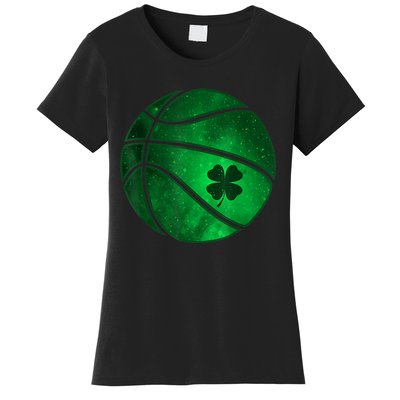 St Patricks Day Shirts Basketball Shamrock Lucky Clover Irish Women's T-Shirt