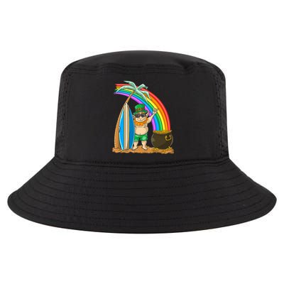 St Patricks Day Hawaii Surfing Leprechaun Rainbow Cute Gift Cool Comfort Performance Bucket Hat