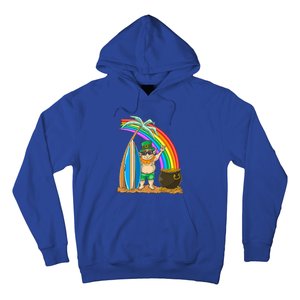 St Patricks Day Hawaii Surfing Leprechaun Rainbow Cute Gift Hoodie