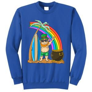 St Patricks Day Hawaii Surfing Leprechaun Rainbow Cute Gift Sweatshirt