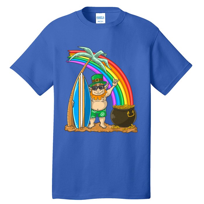 St Patricks Day Hawaii Surfing Leprechaun Rainbow Cute Gift Tall T-Shirt