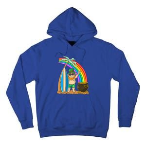 St Patricks Day Hawaii Surfing Leprechaun Rainbow Cute Gift Tall Hoodie