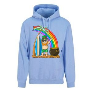 St Patricks Day Hawaii Surfing Leprechaun Rainbow Cute Gift Unisex Surf Hoodie