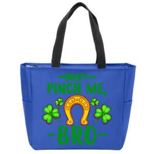 St Patricks Day Funny Irish Don't Pinch Me Bro Graphic Gift Zip Tote Bag