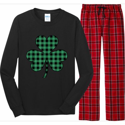 St Patricks Day Shirt Irish Wo  Plaid Graphic Shamrock Long Sleeve Pajama Set