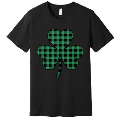 St Patricks Day Shirt Irish Wo  Plaid Graphic Shamrock Premium T-Shirt