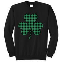 St Patricks Day Shirt Irish Wo  Plaid Graphic Shamrock Tall Sweatshirt